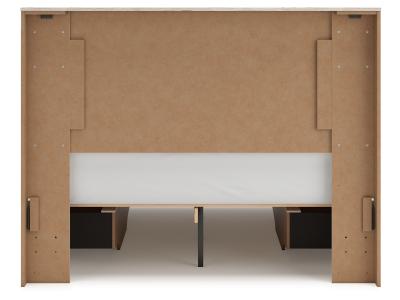 Signature Design by Ashley Lawroy Queen Panel Bed with Storage, Dresser and Mirror - B2310B29