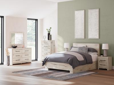 Signature Design by Ashley Lawroy Queen Panel Bed with Storage, Dresser and Mirror - B2310B29
