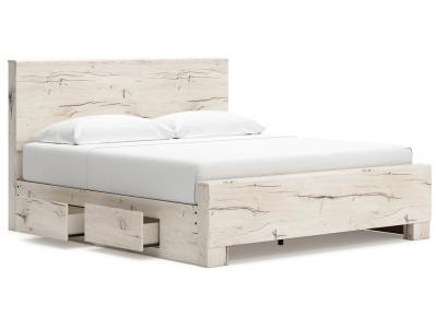 Signature Design by Ashley Lawroy King Panel Bed with Storage, Dresser and Mirror - B2310B34