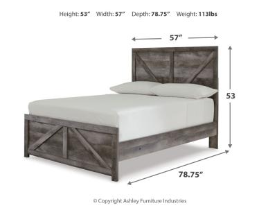 Signature Design by Ashley Wynnlow Full Crossbuck Panel Bed and 2 Chests - B440B40