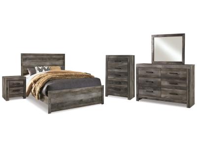 Signature Design by Ashley Wynnlow Queen Panel Bed, Dresser, Mirror, Chest and 2 Nightstands - B440B41