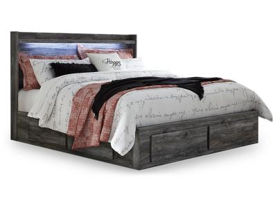 Signature Design by Ashley Baystorm King Panel Bed with Storage, Dresser, Mirror and 2 Nightstands - B221B72