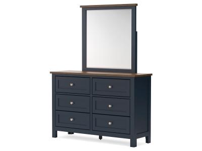 Signature Design by Ashley Landocken Twin Panel Headboard, Dresser and Mirror - B414B13