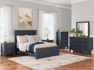 Signature Design by Ashley Landocken Full Panel Bed, Dresser and Mirror - B414B7