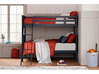 Signature Design by Ashley Nextonfort Twin over Twin Bunk Bed with Mattresses - B396B12