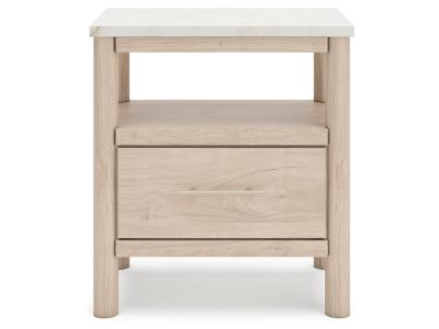 Signature Design by Ashley Cadmori King Upholstered Panel Bed, Dresser and Nightstand - B2615B11