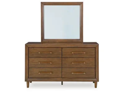 Signature Design by Ashley Lyncott Queen Upholstered Bed, Dresser, Mirror and Nightstand - B615B12