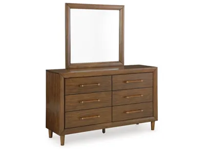 Signature Design by Ashley Lyncott Queen Upholstered Bed, Dresser, Mirror and Nightstand - B615B12