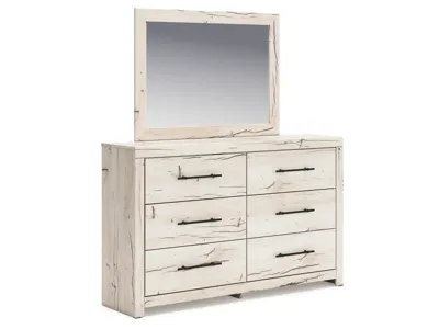 Signature Design by Ashley Lawroy King Panel Storage Bed, Dresser, Mirror and Nightstand - B2310B46
