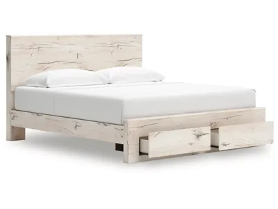 Signature Design by Ashley Lawroy King Panel Storage Bed, Dresser, Mirror and Nightstand - B2310B46