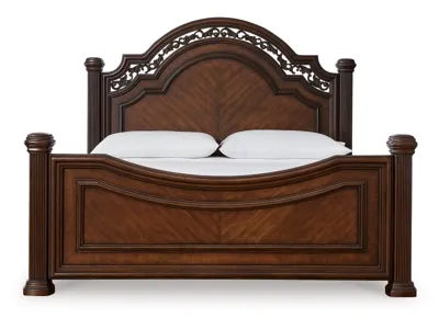 Signature Design by Ashley Lavinton King Poster Bed, Dresser, Mirror and Nightstand - B764B17