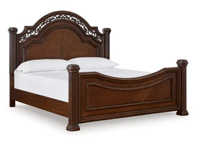 Signature Design by Ashley Lavinton King Poster Bed, Dresser, Mirror and Nightstand - B764B17