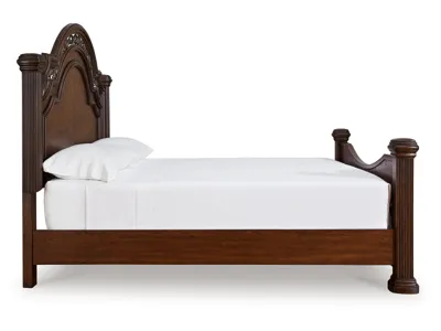 Signature Design by Ashley Lavinton King Poster Bed, Dresser, Mirror and Nightstand - B764B17