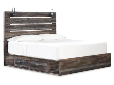 Signature Design by Ashley Drystan King Panel Bed, Dresser, Mirror and 2 Nightstands - B211B101