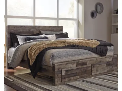 Signature Design by Ashley Derekson King Panel Storage Bed, Dresser, Mirror, Chest and Nightstand - B200B74