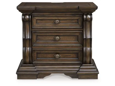 Signature Design by Ashley Maylee King Upholstered Bed, Dresser, Mirror and 2 Nightstands - B947B15