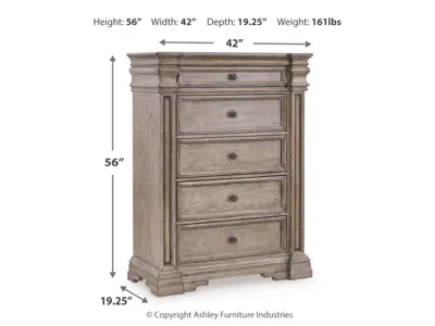 Signature Design by Ashley Blairhurst Queen Panel Bed, Dresser, Mirror, Chest and Nightstand - B916B8