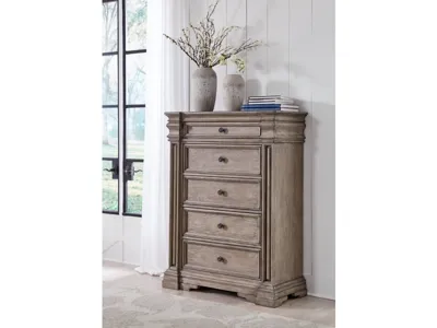 Signature Design by Ashley Blairhurst Queen Panel Bed, Dresser, Mirror, Chest and Nightstand - B916B8
