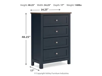 Signature Design by Ashley Landocken Twin Panel Bed, Chest and Nightstand - B414B19