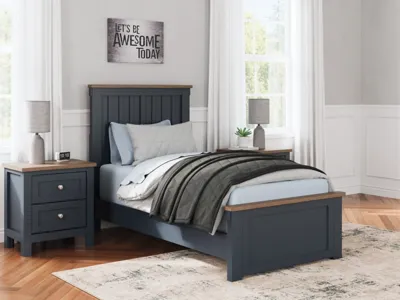 Signature Design by Ashley Landocken Twin Panel Bed, Chest and Nightstand - B414B19