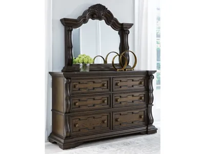 Signature Design by Ashley Maylee Queen Panel Bed, Dresser, Mirror, Chest and 2 Nightstands - B947B16