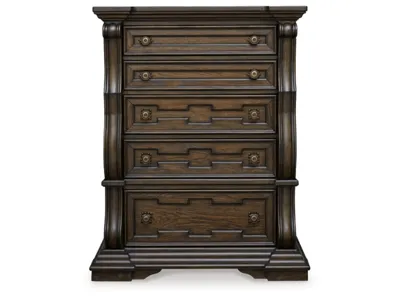 Signature Design by Ashley Maylee Queen Panel Bed, Dresser, Mirror, Chest and 2 Nightstands - B947B16