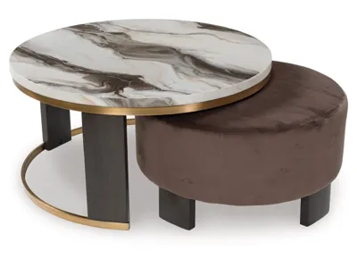 Signature Design by Ashley Jazmore Coffee Table and 2 Ends - T671T1