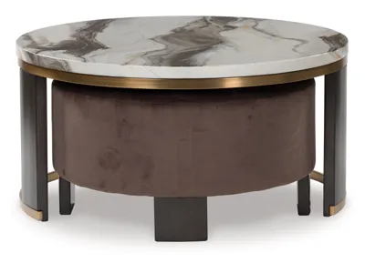 Signature Design by Ashley Jazmore Coffee Table and 2 Ends - T671T1