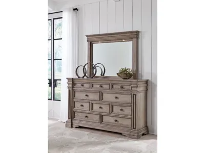 Signature Design by Ashley Blairhurst King Panel Bed, Dresser, Mirror and Nightstand - B916B9