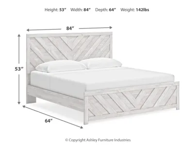 Signature Design by Ashley Cayboni King Panel Bed, Dresser, Mirror, Chest and 2 Nightstands - B3788B12