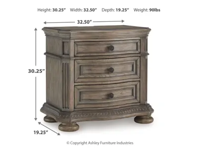 Signature Design by Ashley Ardenfield California King Sleigh Bed, Chest and Nightstand - B944B6