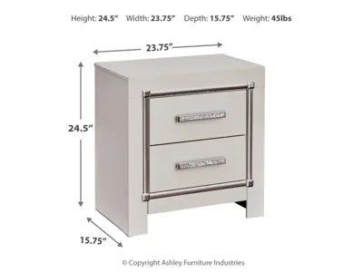 Signature Design by Ashley Zyniden Full Upholstered Panel Bed, Dresser, Mirror and 2 Nightstands - B2114B24
