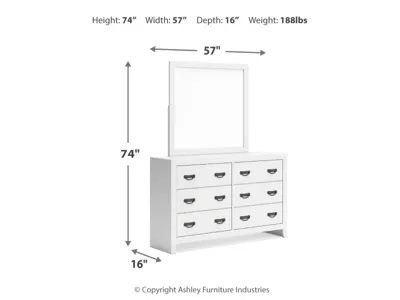 Signature Design by Ashley Binterglen Twin Panel Bed, Dresser, Mirror, Chest and 2 Nightstands - B427B19