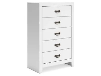 Signature Design by Ashley Binterglen Twin Panel Bed, Dresser, Mirror, Chest and 2 Nightstands - B427B19