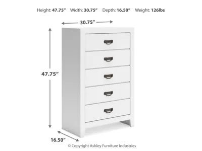 Signature Design by Ashley Binterglen Twin Panel Bed, Dresser, Mirror, Chest and 2 Nightstands - B427B19