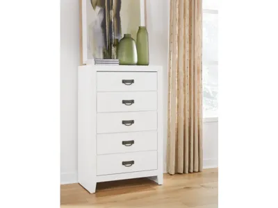 Signature Design by Ashley Binterglen Twin Panel Bed, Dresser, Mirror, Chest and 2 Nightstands - B427B19