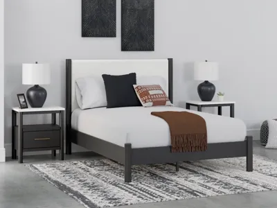 Signature Design by Ashley Cadmori Queen Panel Bed, Dresser, Mirror and Nightstand - B2616B21