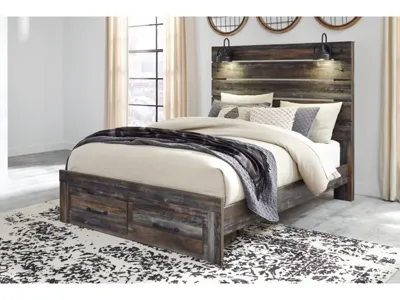 Signature Design by Ashley Drystan Queen Panel Storage Bed, Dresser, Mirror and Nightstand - B211B107