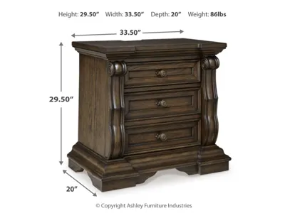 Signature Design by Ashley Maylee Queen Upholstered Panel Bed, Dresser, Mirror and Nightstand - B947B18