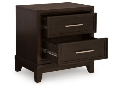 Signature Design by Ashley Neymorton Queen Upholstered Panel Bed, Dresser, Mirror and Nightstand - B618B10