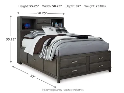 Signature Design by Ashley Caitbrook Full Storage Bed, Dresser, Mirror and Nightstand - B476B40