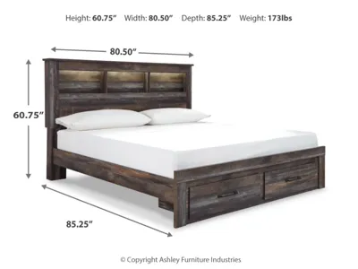 Signature Design by Ashley Drystan King Bookcase Storage Bed, Dresser, Mirror, Chest and Nightstand - B211B22