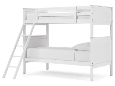 Signature Design by Ashley Nextonfort Twin over Twin Bunk Bed and 2 Twin Mattresses - B396B15