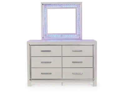 Signature Design by Ashley Zyniden King Upholstered Panel Bed, Dresser, Mirror, Chest and Nightstand - B2114B25