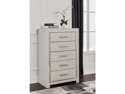 Signature Design by Ashley Zyniden King Upholstered Panel Bed, Dresser, Mirror, Chest and Nightstand - B2114B25