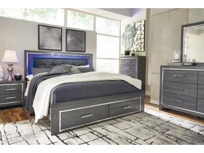 Signature Design by Ashley Lodanna King Panel Bed with 2 Storage Drawers - B214B11