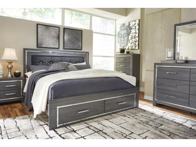 Signature Design by Ashley Lodanna King Panel Bed with 2 Storage Drawers - B214B11