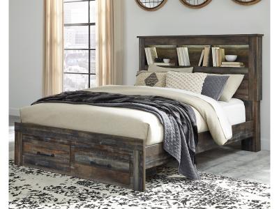 Signature Design by Ashley Drystan Queen Bookcase Bed with 2 Storage Drawers - B211B23