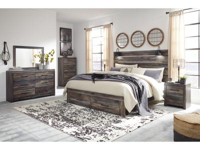 Signature Design by Ashley Drystan King Panel Bed with 2 Storage Drawers - B211B55
