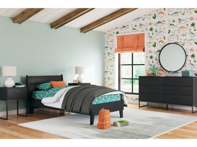 Signature Design by Ashley Socalle Twin Panel Platform Bed - EB1865B1